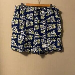 Floral Blue and Green Men's Shorts